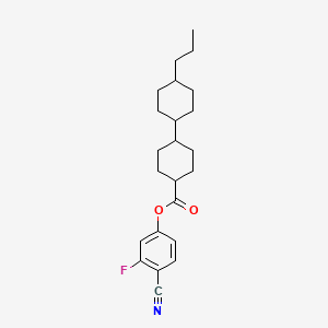 molecular formula C23H30FNO2 B12079121 trans,trans-4-Cyano-3-fluorophenyl-4'-propyl-bicyclohexyl-4-carboxylate CAS No. 94353-26-1