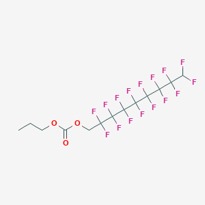 molecular formula C13H10F16O3 B12079152 1H,1H,9H-Perfluorononyl propyl carbonate 