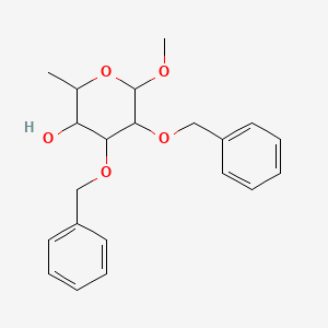 molecular formula C21H26O5 B12079159 Methyl 2,3-di-O-benzyl-6-deoxy-a-D-glucopyranoside 