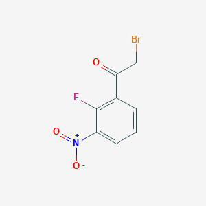 molecular formula C8H5BrFNO3 B12079169 2-Bromo-1-(2-fluoro-3-nitrophenyl)ethanone 