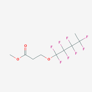 molecular formula C9H10F8O3 B12079175 Propanoic acid, 3-[(1,1,2,2,3,3,4,4-octafluoropentyl)oxy]-, methyl ester CAS No. 1309602-73-0