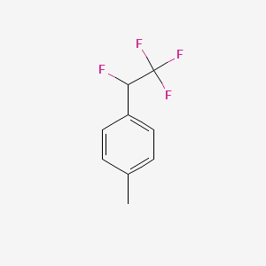 molecular formula C9H8F4 B12079193 4-(1,2,2,2-Tetrafluoroethyl)toluene 