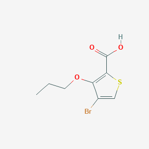 molecular formula C8H9BrO3S B12079201 4-Bromo-3-propoxythiophene-2-carboxylic acid 