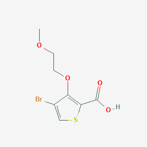 molecular formula C8H9BrO4S B12079209 4-Bromo-3-(2-methoxyethoxy)thiophene-2-carboxylic acid 