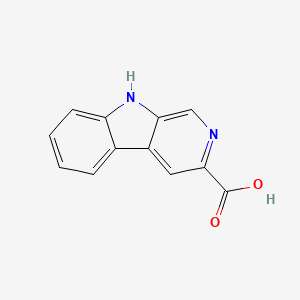 molecular formula C12H8N2O2 B1207921 9H-pyrido[3,4-b]indole-3-carboxylic acid CAS No. 74214-63-4