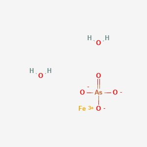molecular formula AsFeH4O6 B1207923 Iron(3+) arsenate hydrate (1:1:2) CAS No. 16103-66-5