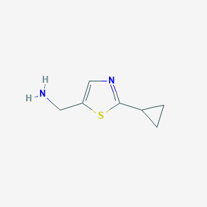molecular formula C7H10N2S B12079236 (2-Cyclopropylthiazol-5-yl)methanamine 