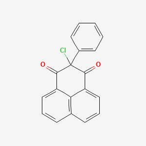 molecular formula C19H11ClO2 B12079308 2-chloro-2-phenyl-1H-phenalene-1,3(2H)-dione CAS No. 5084-47-9