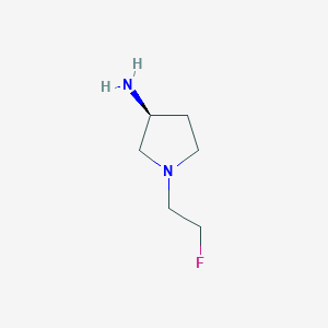 molecular formula C6H13FN2 B12079324 (3S)-1-(2-Fluoroethyl)-3-pyrrolidinamine 