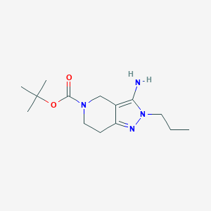 molecular formula C14H24N4O2 B12079343 tert-Butyl 3-amino-2-propyl-2H,4H,5H,6H,7H-pyrazolo[4,3-c]pyridine-5-carboxylate 