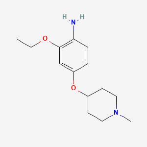 molecular formula C14H22N2O2 B12079352 2-Ethoxy-4-[(1-methylpiperidin-4-yl)oxy]aniline 