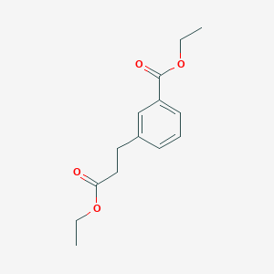 molecular formula C14H18O4 B12079364 Benzenepropanoic acid, 3-(ethoxycarbonyl)-, ethyl ester CAS No. 10036-21-2