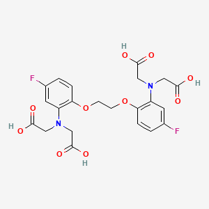 molecular formula C22H22F2N2O10 B1207940 4,4'-Difluoro-1,2-bis(2-aminophenoxy)ethane-N,N,N',N'-tetraacetic acid CAS No. 85233-21-2