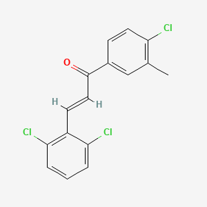 molecular formula C16H11Cl3O B12079405 (E)-1-(4-chloro-3-methylphenyl)-3-(2,6-dichlorophenyl)prop-2-en-1-one 