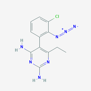 molecular formula C12H12ClN7 B1207943 2,4-Pyrimidinediamine, 5-(3-azido-4-chlorophenyl)-6-ethyl- CAS No. 95458-40-5