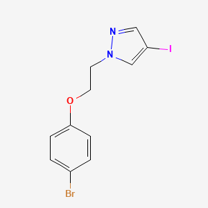 molecular formula C11H10BrIN2O B12079485 1-(2-(4-Bromophenoxy)ethyl)-4-iodo-1H-pyrazole 