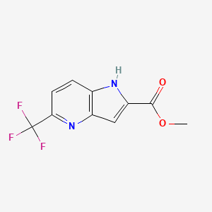 molecular formula C10H7F3N2O2 B12079576 Methyl 5-(trifluoromethyl)-1H-pyrrolo[3,2-b]pyridine-2-carboxylate CAS No. 952182-29-5