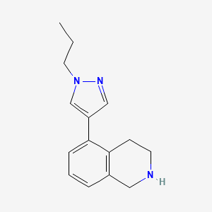 molecular formula C15H19N3 B12079598 5-(1-Propyl-1H-pyrazol-4-yl)-1,2,3,4-tetrahydroisoquinoline 