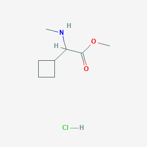 molecular formula C8H16ClNO2 B12079606 Methyl 2-cyclobutyl-2-(methylamino)acetate HCl 