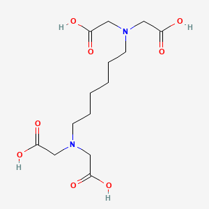 molecular formula C14H24N2O8 B1207964 1,6-Diaminohexane-N,N,N',N'-tetraacetic acid CAS No. 1633-00-7