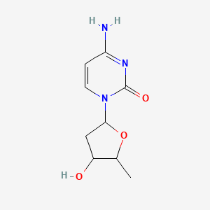 molecular formula C9H13N3O3 B12079668 4-Amino-1-(4-hydroxy-5-methyloxolan-2-yl)pyrimidin-2-one 