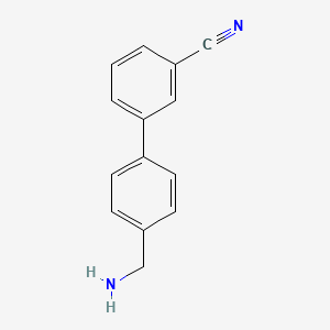 molecular formula C14H12N2 B12079669 3-[4-(aminomethyl)phenyl]benzonitrile 
