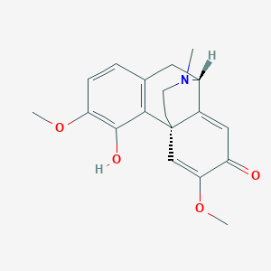 molecular formula C19H21NO4 B1207968 (1R,9R)-3-hydroxy-4,13-dimethoxy-17-methyl-17-azatetracyclo[7.5.3.01,10.02,7]heptadeca-2(7),3,5,10,13-pentaen-12-one 