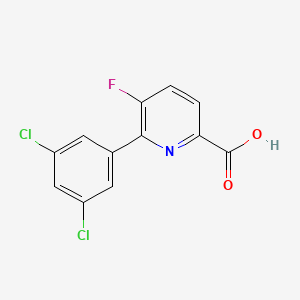 molecular formula C12H6Cl2FNO2 B12079690 6-(3,5-Dichlorophenyl)-5-fluoropicolinic acid 