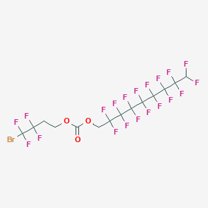 molecular formula C14H7BrF20O3 B12079701 4-Bromo-3,3,4,4-tetrafluorobutyl 1H,1H,9H-perfluorononyl carbonate 