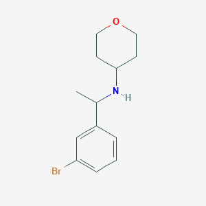 molecular formula C13H18BrNO B12079710 N-[1-(3-bromophenyl)ethyl]oxan-4-amine 