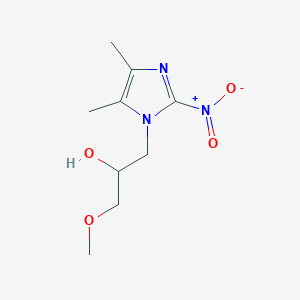 molecular formula C9H15N3O4 B1207973 1H-Imidazole-1-ethanol, alpha-(methoxymethyl)-4,5-dimethyl-2-nitro- CAS No. 22896-05-5