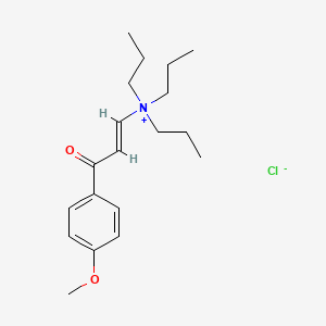 molecular formula C19H30ClNO2 B12079749 [(E)-3-(4-methoxyphenyl)-3-oxoprop-1-enyl]-tripropylazanium;chloride 