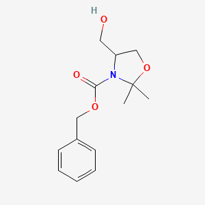 molecular formula C14H19NO4 B12079753 (4R)-2,2-Dimethyl-3-N-Cbz-4-(hydroxymethyl)oxazolidine 