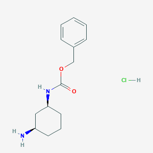 molecular formula C14H21ClN2O2 B12079755 benzyl N-[(1S,3R)-3-aminocyclohexyl]carbamate;hydrochloride CAS No. 1702381-45-0