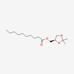 molecular formula C16H30O4 B1207976 1,2-Isopropylidene-3-decanoylglycerol CAS No. 57416-00-9