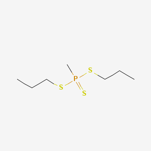 molecular formula C7H17PS3 B12079770 Phosphonotrithioic acid, methyl-, dipropyl ester CAS No. 996-05-4