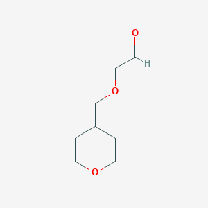 molecular formula C8H14O3 B12079776 2-((Tetrahydro-2H-pyran-4-yl)methoxy)acetaldehyde 