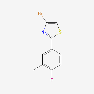 molecular formula C10H7BrFNS B12079846 4-Bromo-2-(4-fluoro-3-methylphenyl)thiazole 