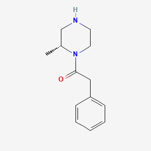 molecular formula C13H18N2O B12079906 1-[(2R)-2-methylpiperazin-1-yl]-2-phenylethan-1-one 