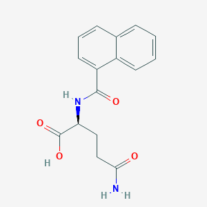 molecular formula C16H16N2O4 B12079935 (2S)-5-amino-2-(naphthalene-1-carbonylamino)-5-oxopentanoic acid 