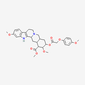 molecular formula C32H38N2O8 B12079952 Methyl 6,18-dimethoxy-17-[2-(4-methoxyphenoxy)acetyl]oxy-1,3,11,12,14,15,16,17,18,19,20,21-dodecahydroyohimban-19-carboxylate 