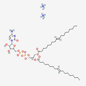 molecular formula C48H91N5O15P2 B12079958 diazanium;[[5-(4-amino-2-oxopyrimidin-1-yl)-3,4-dihydroxyoxolan-2-yl]methoxy-oxidophosphoryl] 2,3-bis[[(E)-octadec-9-enoyl]oxy]propyl phosphate 