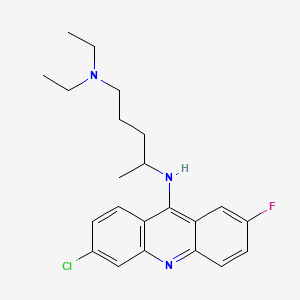3-Fluoro-7-chloro-9-(diethylamino-1-methylbutylamino)acridine