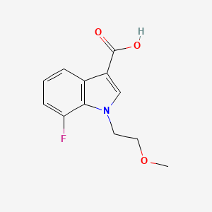 molecular formula C12H12FNO3 B12079992 7-fluoro-1-(2-methoxy-ethyl)-1H-indole-3-carboxylic acid 