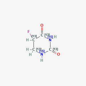 molecular formula C4H5FN2O2 B12080000 5-fluoro-(2,4,5,6-13C4,1,3-15N2)1,3-diazinane-2,4-dione 