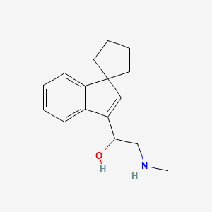 2-Methylammonio-1-(spiro(cyclopentane-1,1'-indene)-3'-yl)ethanol