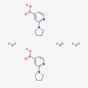 molecular formula C20H30N4O7 B12080044 2-pyrrolidin-1-ylpyridine-4-carboxylic acid;trihydrate 
