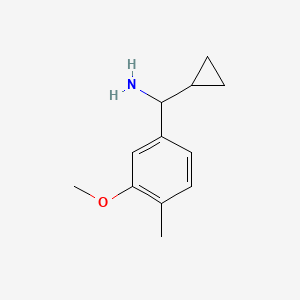 molecular formula C12H17NO B12080045 Cyclopropyl(3-methoxy-4-methylphenyl)methanamine 