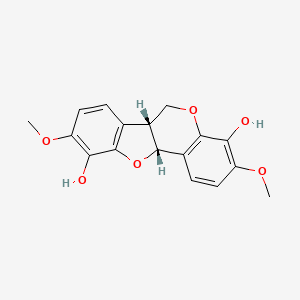 molecular formula C17H16O6 B12080081 Meliotocarpan D CAS No. 83013-81-4
