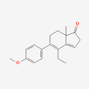 1H-Inden-1-one, 4-ethyl-2,6,7,7a-tetrahydro-5-(4-methoxyphenyl)-7a-methyl-